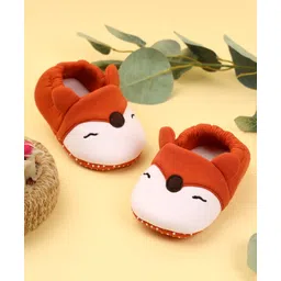 Kicks & Crawl Fox Designed & Applique Detailed Booties - Red-picture-14
