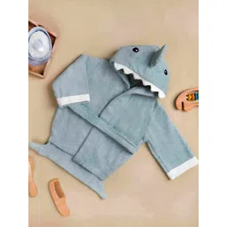 KICKS & CRAWL Kids Cotton Shark Bath Robe-picture-20