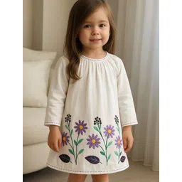 KICO Girls Daisy White A-Line Dress-picture-32