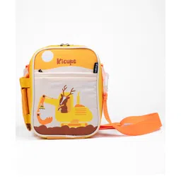 Kicups Munch Bag Stylish & Functional Kids Insulated Lunch Bag Keeps Food Fresh Perfect for School Use Little Builders - Yellow-picture-20