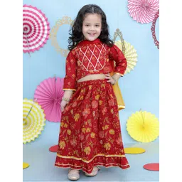 KID1 Girls Printed Ready to Wear Lehenga & Blouse With Dupatta-picture-38