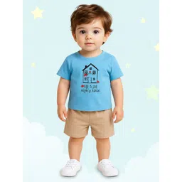 Kidbea Boys Printed T-shirt with Shorts-picture-45