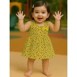 Kidbea Girls Floral Printed Fit & Flare Dress-picture-16