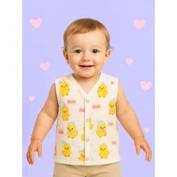 Kidbea Infants Duck Printed Jhabla Vest Jhabla_Duck_03M-picture-42