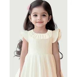 Kidbea Peter Pan Collar Linen Fit & Flare Dress-picture-52