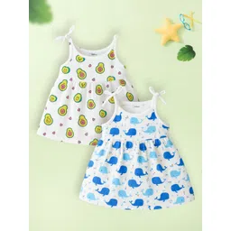 Kidbea Print Tie-Up Neck Organic Cotton A-Line Dress-picture-33