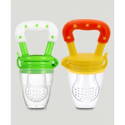 Kidbea Silicone Fruit Feeder Nibbler with Extra Mesh, Soft Pacifier/Feeder, Teether Nipple for Baby 6 to 12 Months, Infant (Green and Yellow Combo)-picture-13