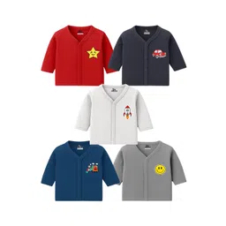 KidBee Infants Pack Of 5 Printed Cotton Breathable Jhablas 1010-PL-JFS-5PC-picture-40