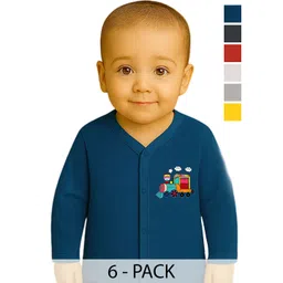KidBee Infants Pack Of 6 Printed Cotton Breathable Jhablas 1006-PL-JFS-6PC-picture-44