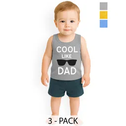 KidBee Kids Pack Of 3 Cotton Innerwear Vests-picture-26