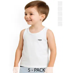 KidBee Kids Pack Of 5 Pure CottonVests-picture-38
