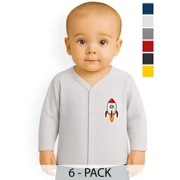 KidBee Kids Pack Of 6 Cotton Innerwear Vests-picture-21