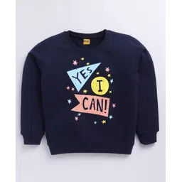 Kidcity Full Sleeves Typography Printed Sweatshirt - Navy Blue-picture-25