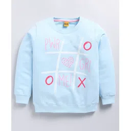 Kidcity Full Sleeves Typography Printed Sweatshirt - Sky Blue-picture-34