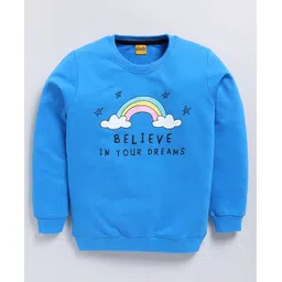 Kidcity Full Sleeves Typography Printed Sweatshirt - Sulphur Blue-picture-26