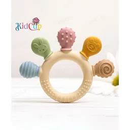 Kidcup Multi Texture Silicone Teether - Pack of 1 (Multicolor & Design May Vary)-picture-24