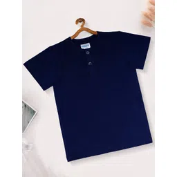 Kiddiekid Kids Henley Neck Cotton T-shirt-picture-57