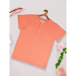 Kiddiekid Kids Henley Neck Cotton T-shirt-picture-39
