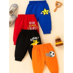 kiddify Kids Pack of 4 Cotton Graphic Printed Joggers-picture-22