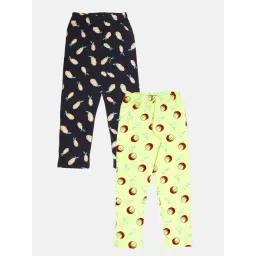 Kiddopanti Boys Black & Yellow Cotton Printed Regular Fit Pyjamas - Pack of 2-picture-32