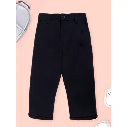 Kiddopanti Boys Black Cotton Regular Fit Pants-picture-16