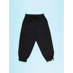 Kiddopanti Boys Black Cotton Trackpants-picture-13