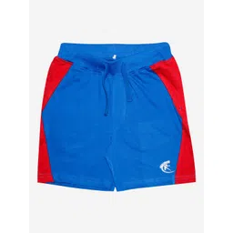 KiddoPanti Boys Blue & Red Colourblocked Shorts-picture-42