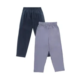 Kiddopanti Boys Charcoal Grey & Navy Blue Cotton Regular Fit Pyjamas - Pack of 2-picture-36