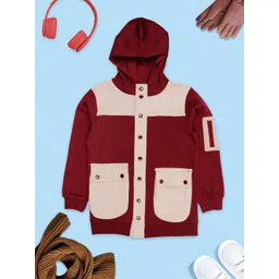 KiddoPanti Boys Colourblocked Hooded Sweatshirt-picture-21