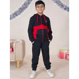 KiddoPanti Boys Colourblocked Hooded Tracksuit-picture-18