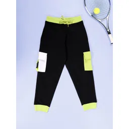 KiddoPanti Boys Colourblocked Mid Rise Jogger-picture-29