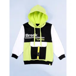 KiddoPanti Boys Colourblocked Printed Hooded Long SleevesSweatshirt-picture-30