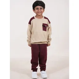 KiddoPanti Boys Colourblocked Round Neck Mid-Rise Tracksuits-picture-31