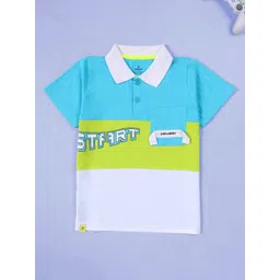 KiddoPanti Boys Graphic Printed Polo Collar Pure Cotton Pockets Regular Fit T-shirt-picture-40