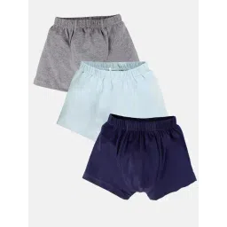 Kiddopanti Boys Grey, Ice Blue & Navy Cotton Boxers - Pack of 3-picture-19