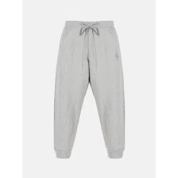 Kiddopanti Boys Grey Melange Solid Joggers-picture-34