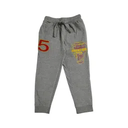 KiddoPanti Boys Grey Solid Track Pants-picture-55