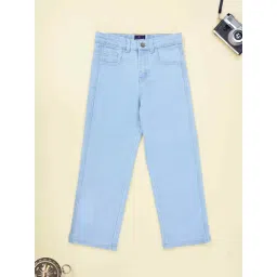 Kiddopanti Boys Ice Wash Blue Denim Regular Fit Jeans-picture-30