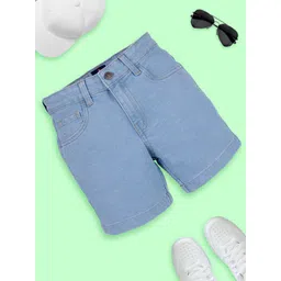 KiddoPanti Boys Knee Length Mid-Rise Denim Shorts-picture-53