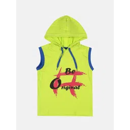 KiddoPanti Boys Lime Green Typography Printed T-shirt-picture-57