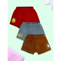 Kiddopanti Boys Multi Colored Regular Printed Boxers - Pack of 3-picture-31