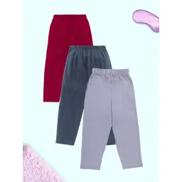 Kiddopanti Boys Multicolor Cotton Regular Fit Pyjamas - Pack of 3-picture-32