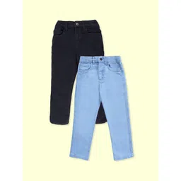 KiddoPanti Boys Pack of 2 Comfort Regular Fit Mid-Rise Stretchable Jeans-picture-49
