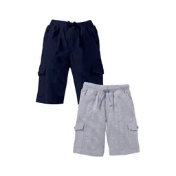 KiddoPanti Boys Pack Of 2 Cotton High-Rise Cargo Shorts-picture-16