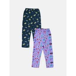 KiddoPanti Boys Pack Of 2 Printed Pure Cotton Lounge Pants-picture-17