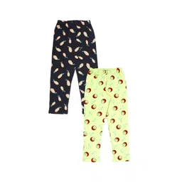 KiddoPanti Boys Pack Of 2 Printed Pure Cotton Straight-Leg Lounge Pants-picture-22