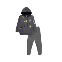 KiddoPanti Boys Printed Hooded Sweatshirt With Joggers-image-19