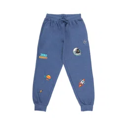 KiddoPanti Boys Printed Pure Cotton Jogger With Badge-picture-38