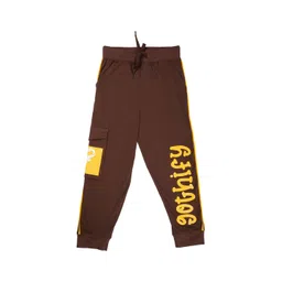 KiddoPanti Boys Printed Pure Cotton Mid Rise Joggers-picture-37