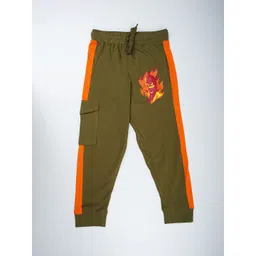KiddoPanti Boys Printed Pure Cotton Mid Rise Joggers-picture-18